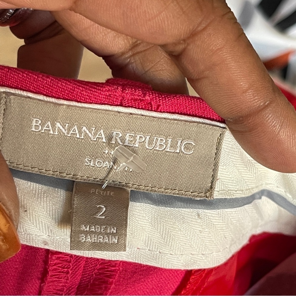 BANANA REPUBLIC FACTORY | Fuchsia Ankle Pants Sz 2 - Picture 5 of 6